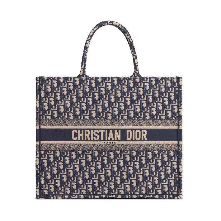 商品Dior|DIOR/迪奥 热销款BOOK TOTE DIOR OBLIQUE女士刺绣帆布单肩手提包,价格¥22099,第1张图片
