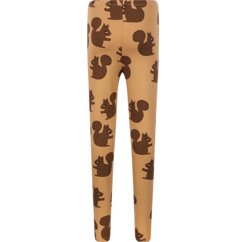 商品Mini Rodini|Squirrel print organic cotton leggings in brown,价格¥244,第4张图片详细描述