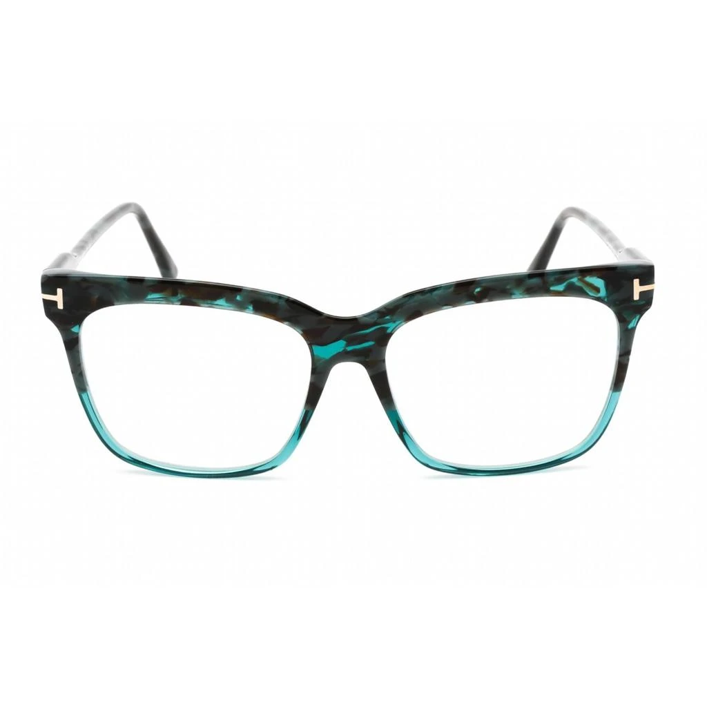 商品Tom Ford|Tom Ford Women's Eyeglasses - Shiny Teal Plastic Square Shape Frame | FT5768-B 056,价格¥724,第2张图片详细描述