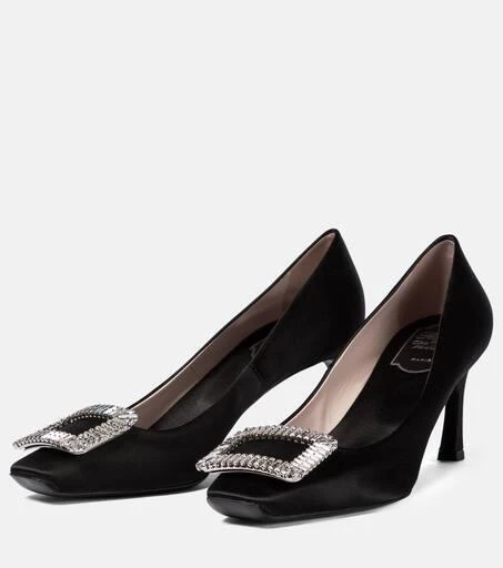 商品Roger Vivier|Trompette Strass 70 satin pumps,价格¥9856,第5张图片详细描述