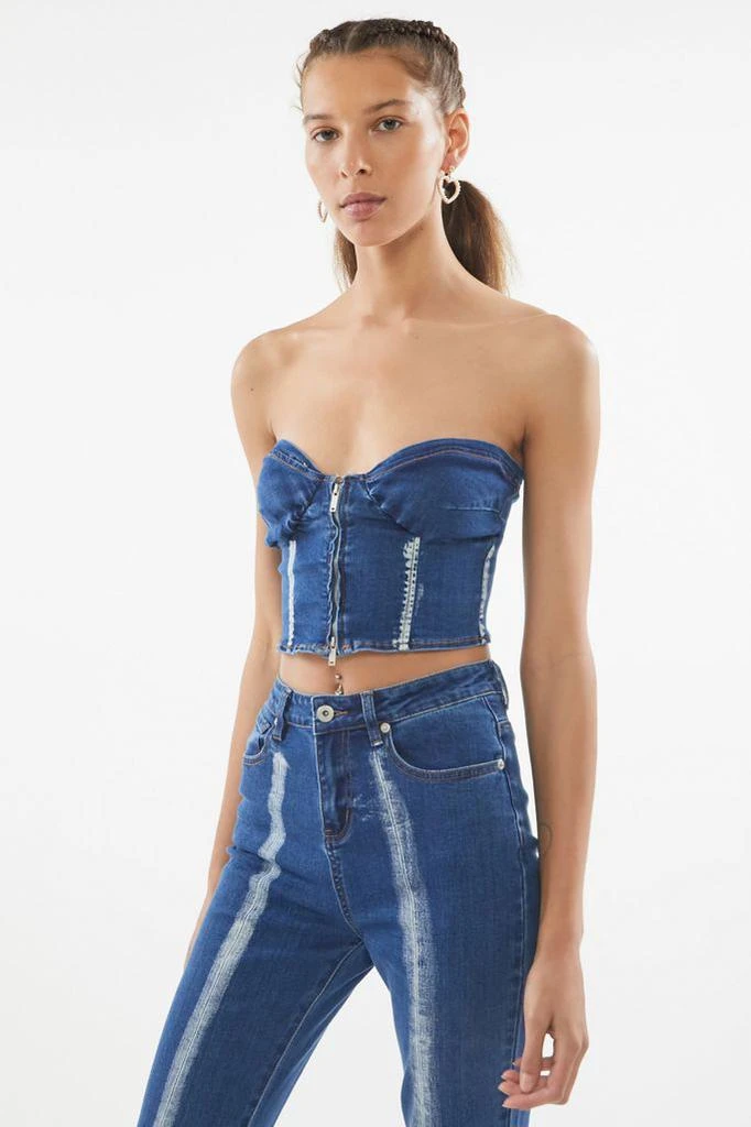 商品I.AM.GIA|I.AM.GIA Savannah Denim Strapless Bustier Top,价格¥390,第4张图片详细描述