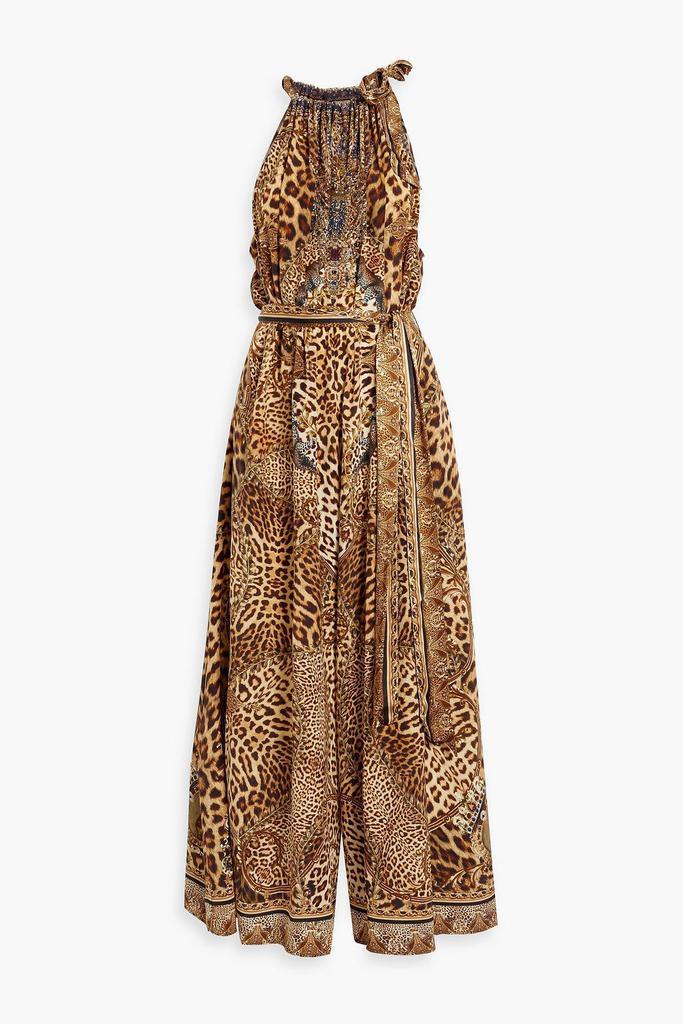 商品Camilla|Crystal-embellished printed silk wide-leg jumpsuit,价格¥3156,第5张图片详细描述