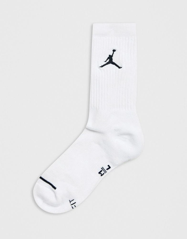商品Jordan|Jordan 3 pack crew socks with logo in white,价格¥73,第2张图片详细描述