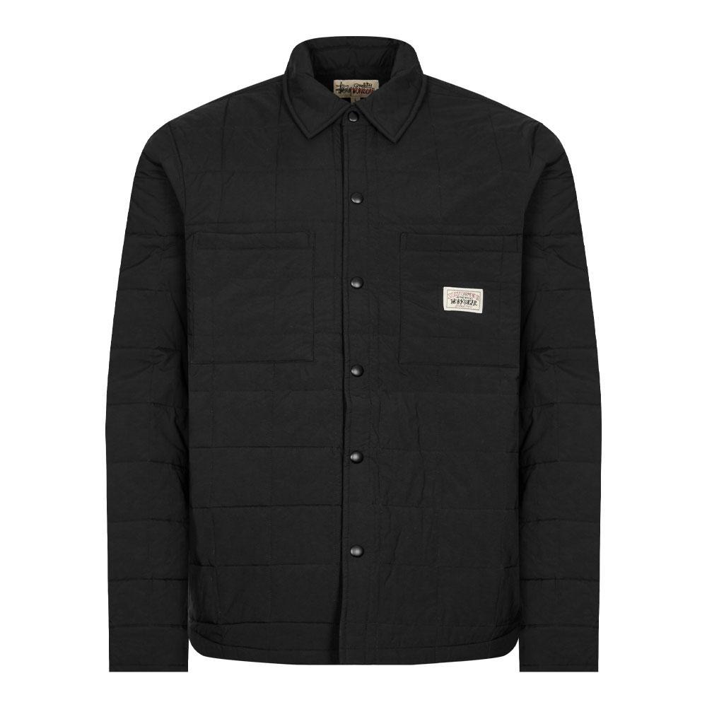 商品STUSSY|Stussy Quilted Fatigue Shirt - Black,价格¥1452,第1张图片