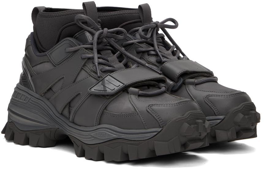 商品Juun.J|Gray Leather Boots,价格¥3759,第6张图片详细描述