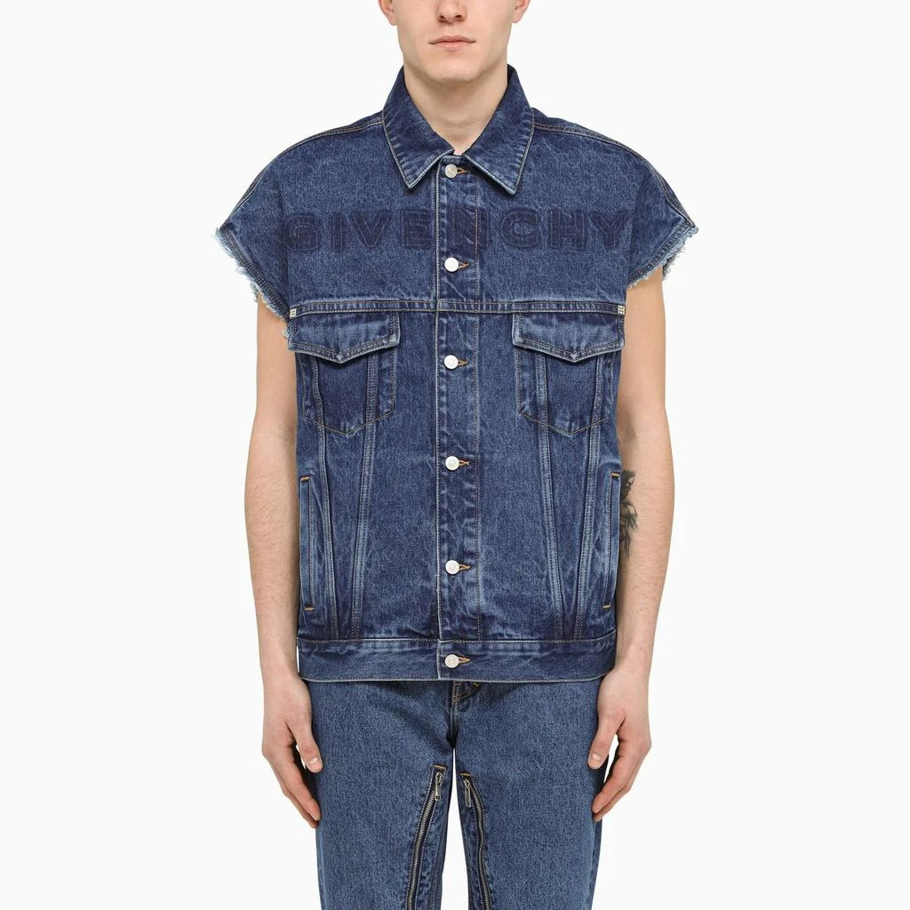 商品Givenchy|Givenchy Blue Denim Sleeveless Jacket,价格¥6794,第1张图片