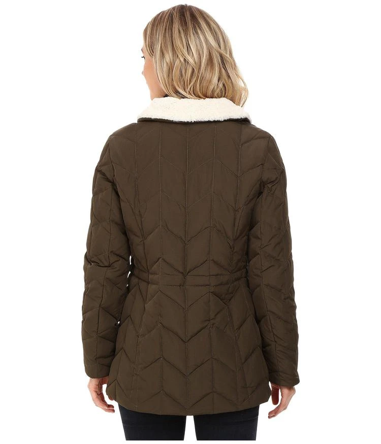 商品Kenneth Cole|Quilted Chevron Coat with Fur Hood,价格¥500,第5张图片详细描述