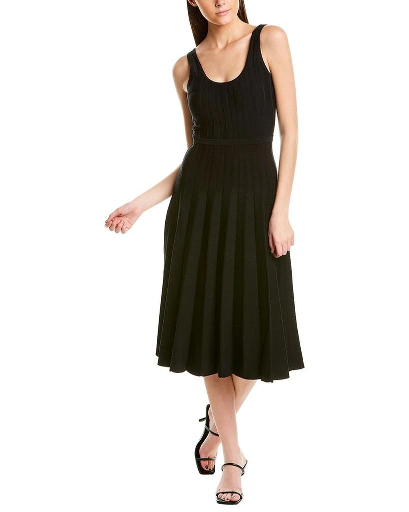商品Nicole Miller|Nicole Miller Sunburst Pleated Midi Dress,价格¥552,第1张图片