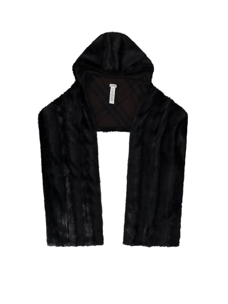 商品Burberry|Burberry Hooded Wraparound Style Faux-Fur Scarf,价格¥3392,第1张图片
