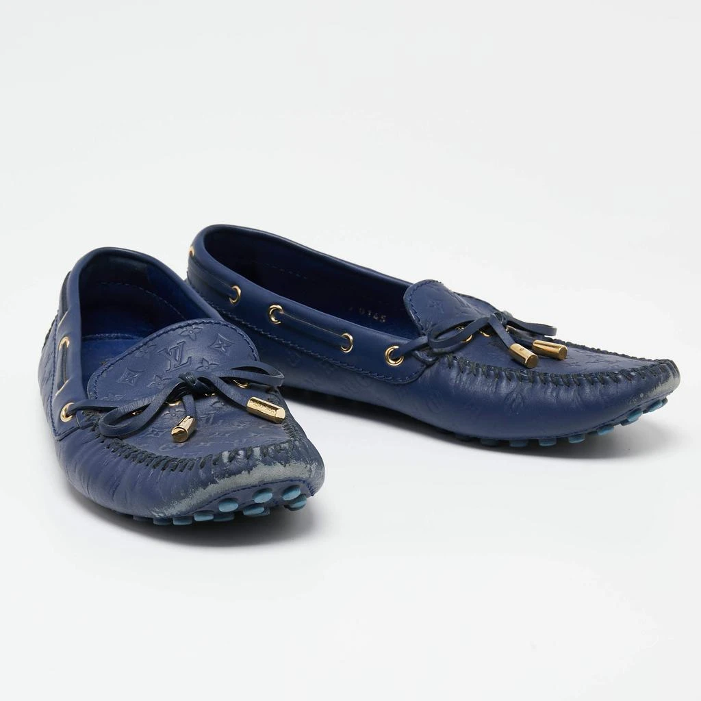 商品[二手商品] Louis Vuitton|Louis Vuitton Blue Leather Gloria Loafers Size 38,价格¥1624,第4张图片详细描述