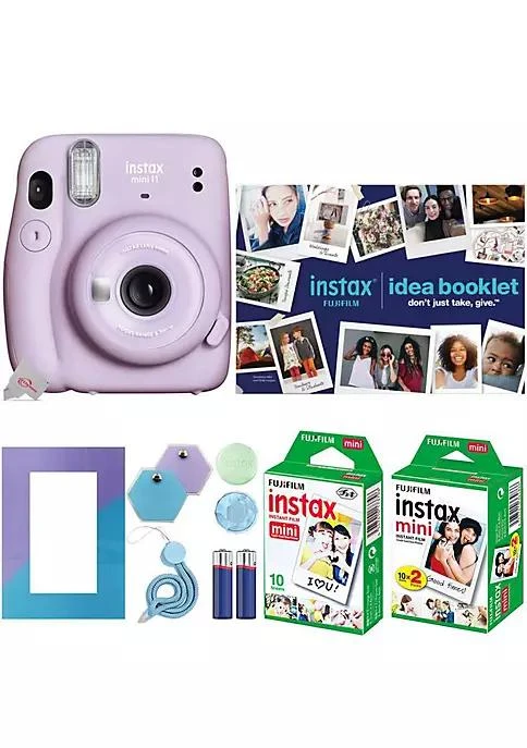 商品Fujifilm|Fujifilm Instax Mini 11 Instant Film Camera Lilac Purple With 2X10 Mini Film Pack,价格¥879,第1张图片