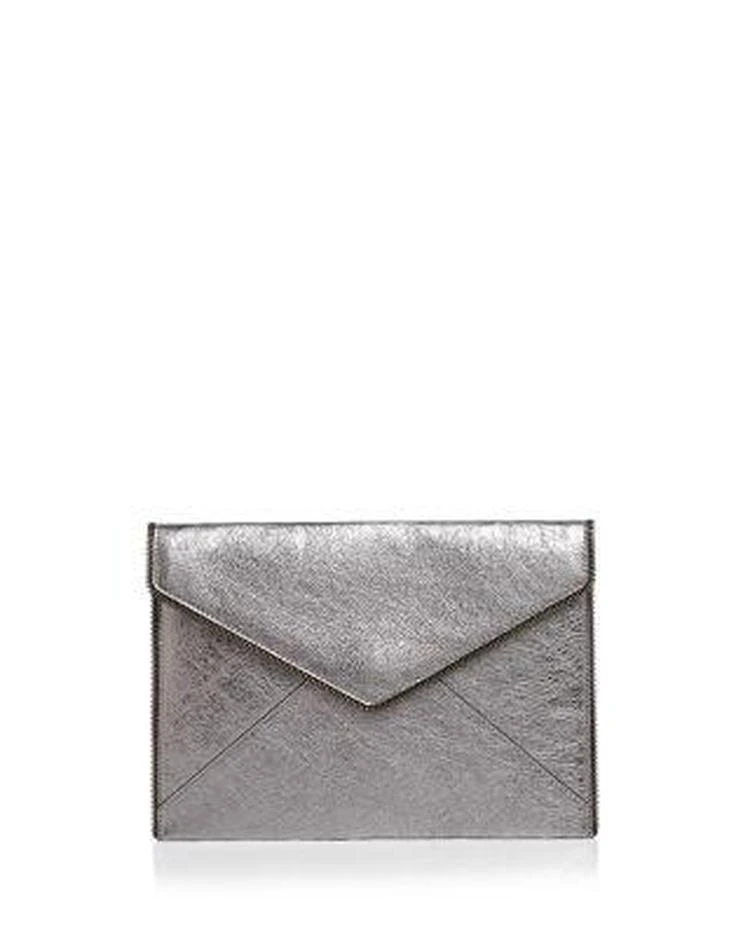 商品Rebecca Minkoff|Leo Metallic Leather Clutch  ,价格¥533,第1张图片