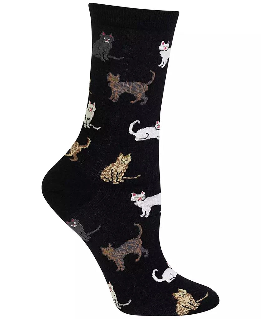 商品Hot Sox|猫咪袜子Hot Sox Women's Cats Trouser Socks,价格¥48,第1张图片