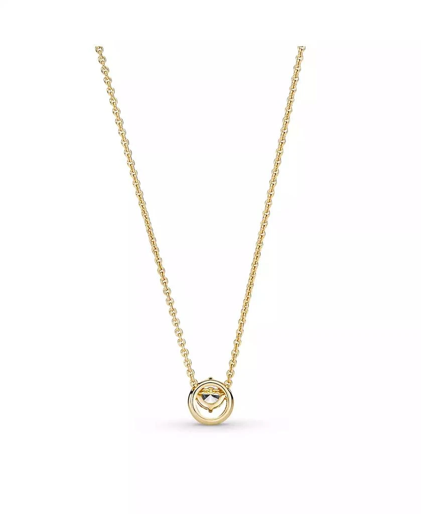 商品PANDORA|Timeless 14K Gold-Plated Sparkling Round Cubic Zirconia Halo Pendant Collier Necklace,价格¥1495,第2张图片详细描述