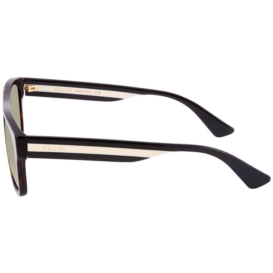 商品Gucci|Green Rectangular Men's Sunglasses GG0341S 003 56,价格¥1464,第3张图片详细描述