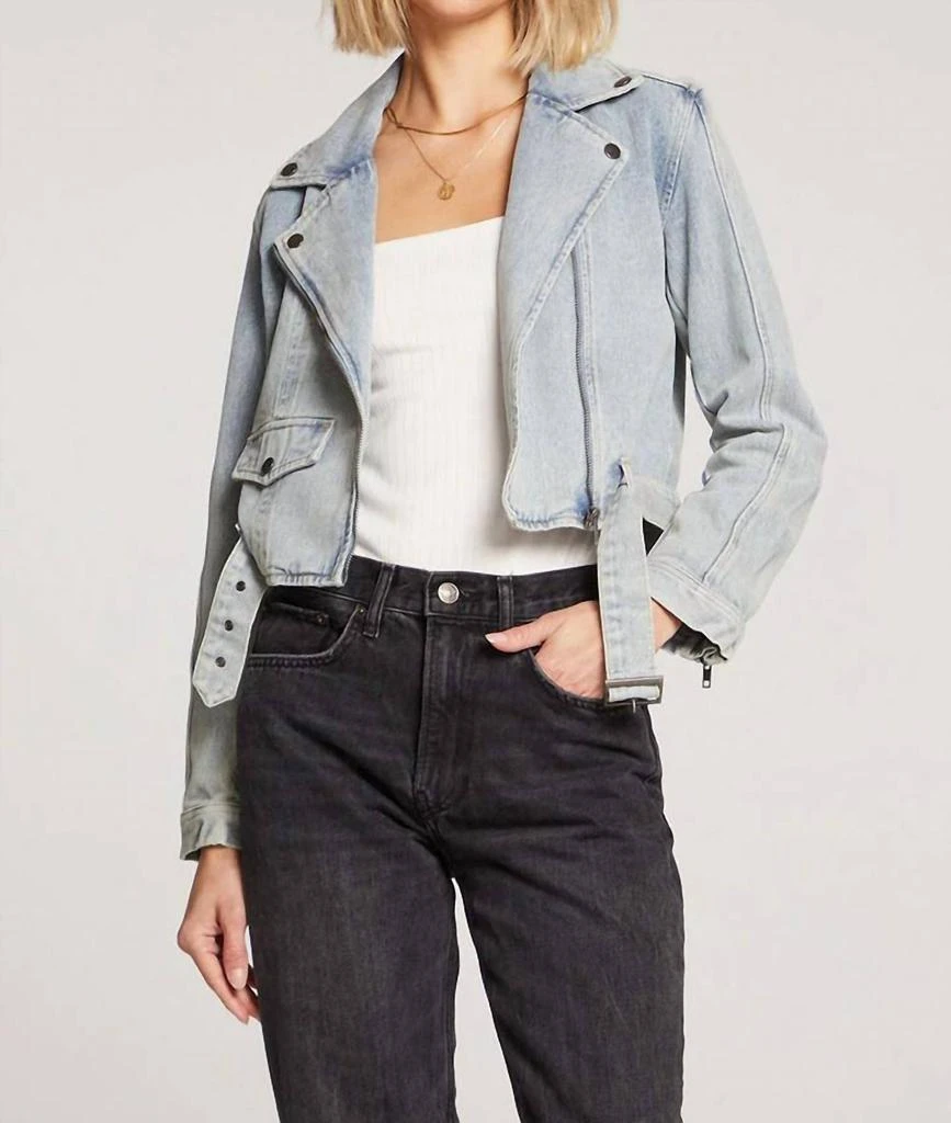 商品Saltwater Luxe|Stella Jacket In Stonewash Denim,价格¥597,第1张图片