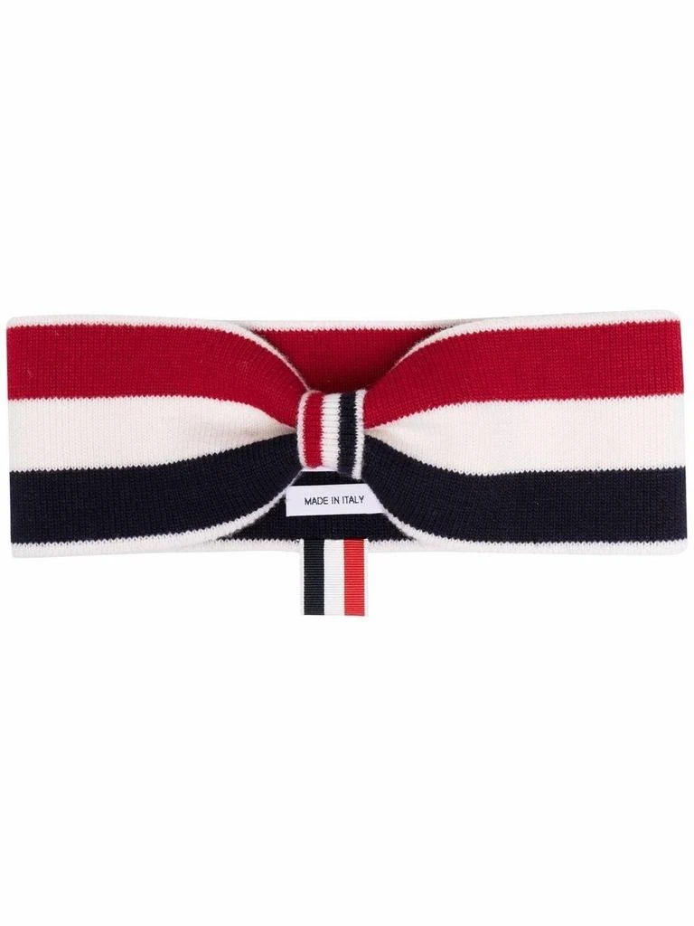 商品Thom Browne|Thom brown stripe knitted headband,价格¥2668,第4张图片详细描述