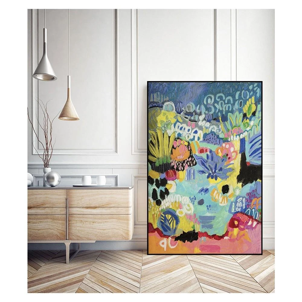 20" x 16" Whimsical Pond III Art Block Framed Canvas 商品