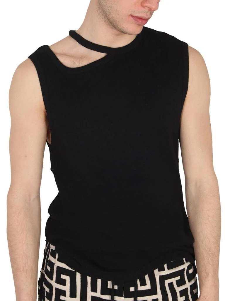 商品Balmain|TANK TOP WITH CUT OUT DETAIL,价格¥1463,第4张图片详细描述