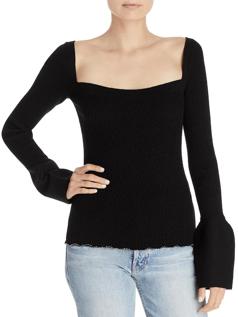 商品3.1 Phillip Lim|Womens Wool Ribbed Knit Pullover Sweater,价格¥501,第1张图片