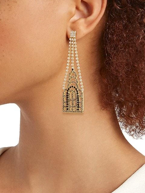 商品ROSANTICA|Voyage Goldtone & Faux Crystal Drop Earrings,价格¥749,第2张图片详细描述
