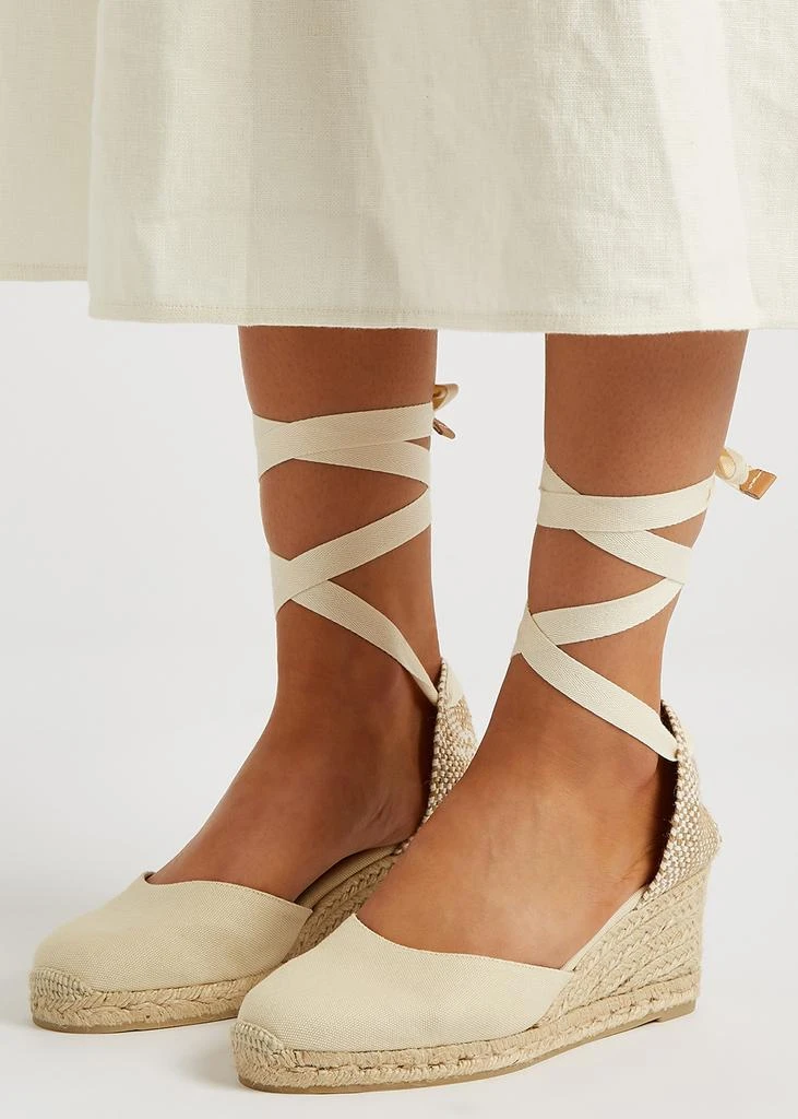 商品CASTAÑER|Carina 65 ivory canvas wedge espadrilles,价格¥875,第5张图片详细描述