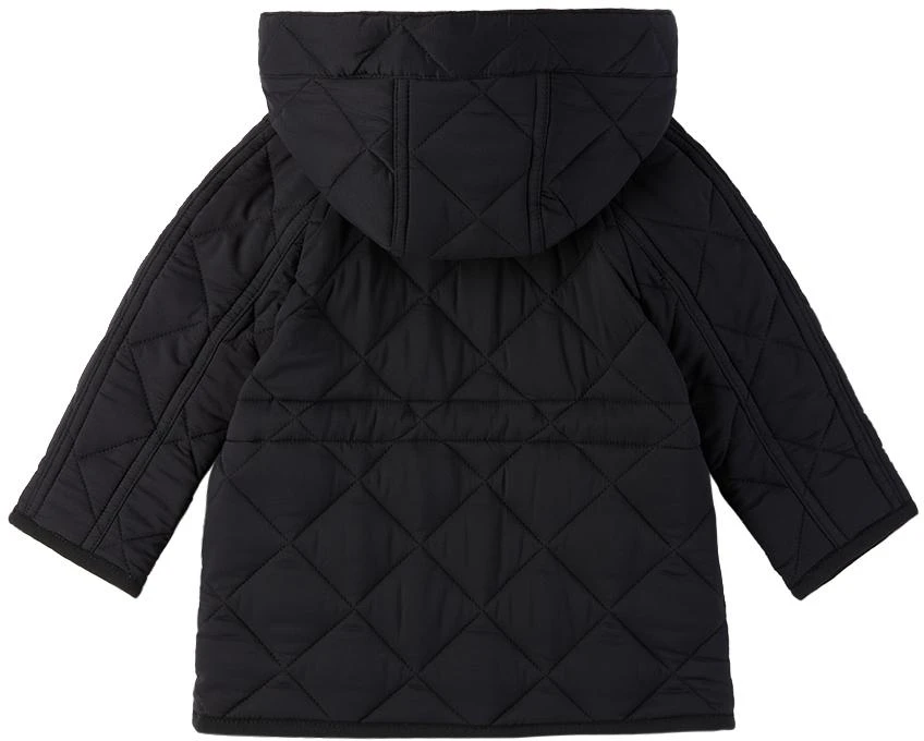 商品Burberry|黑色 Diamond Quilted 婴儿大衣,价格¥4853,第2张图片详细描述