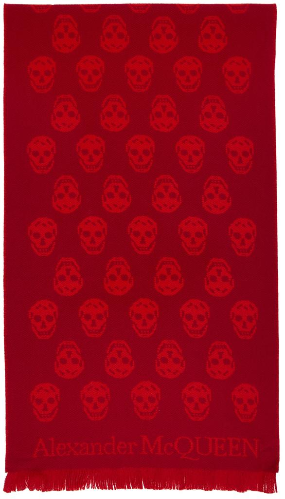 Reversible Red & Orange Skull Scarf商品第1张图片规格展示