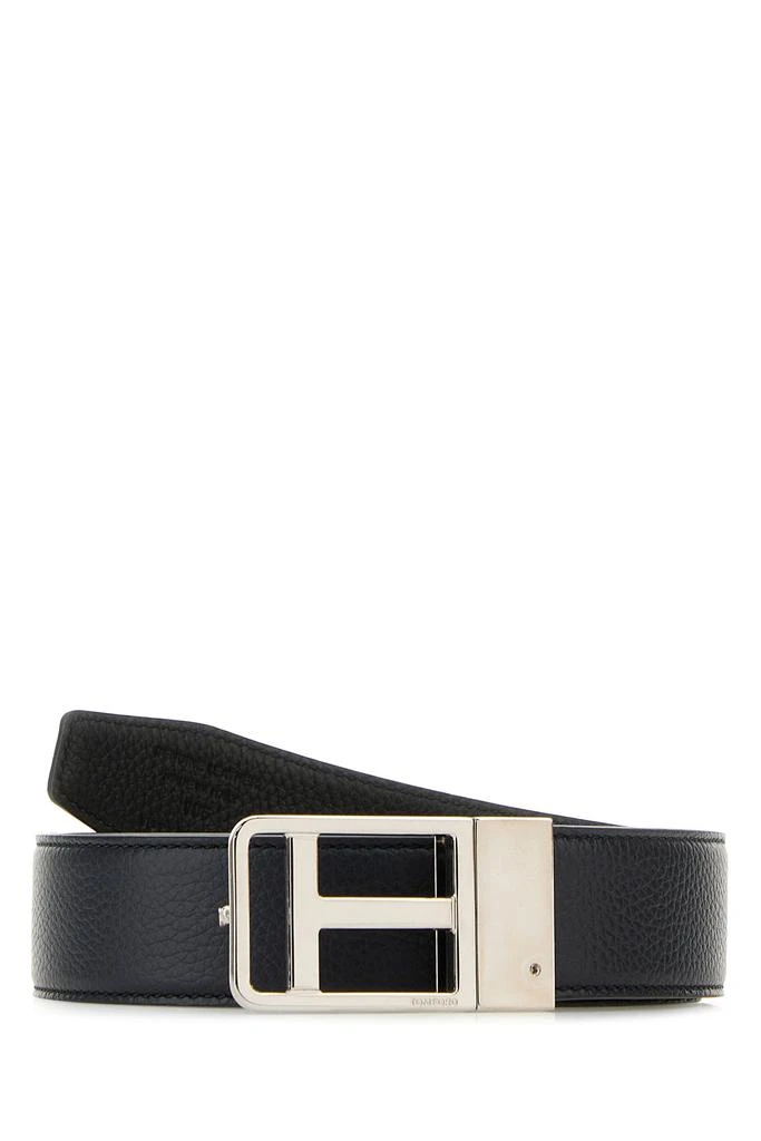 商品Tom Ford|Midnight blue leather reversible belt,价格¥7933,第1张图片