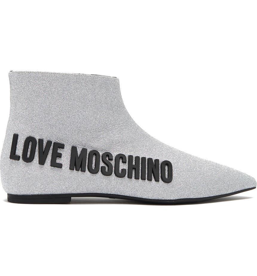 商品Moschino|Glitter Pointed Toe Bootie,价格¥1619,第5张图片详细描述