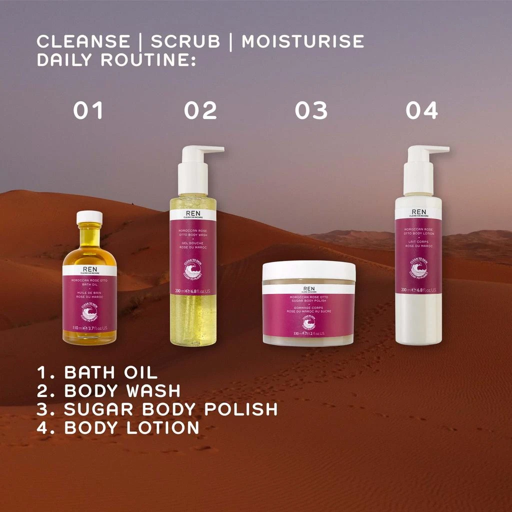 商品REN Clean Skincare|Moroccan Rose Sugar Body Polish,价格¥476,第4张图片详细描述