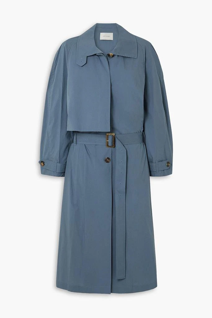 商品Low Classic|Pleated cotton-blend trench coat,价格¥2287,第1张图片