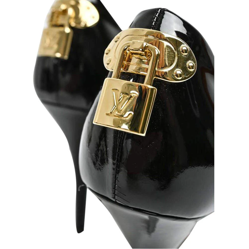 Louis Vuitton Black Patent Leather Oh Really! Peep Toe Platform Pumps Size 38 商品
