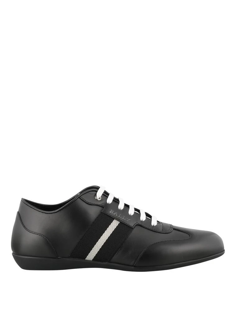 商品Bally|NEW Bally Harlam Men's 6231547 Black Leather Sneakers,价格¥2282,第1张图片