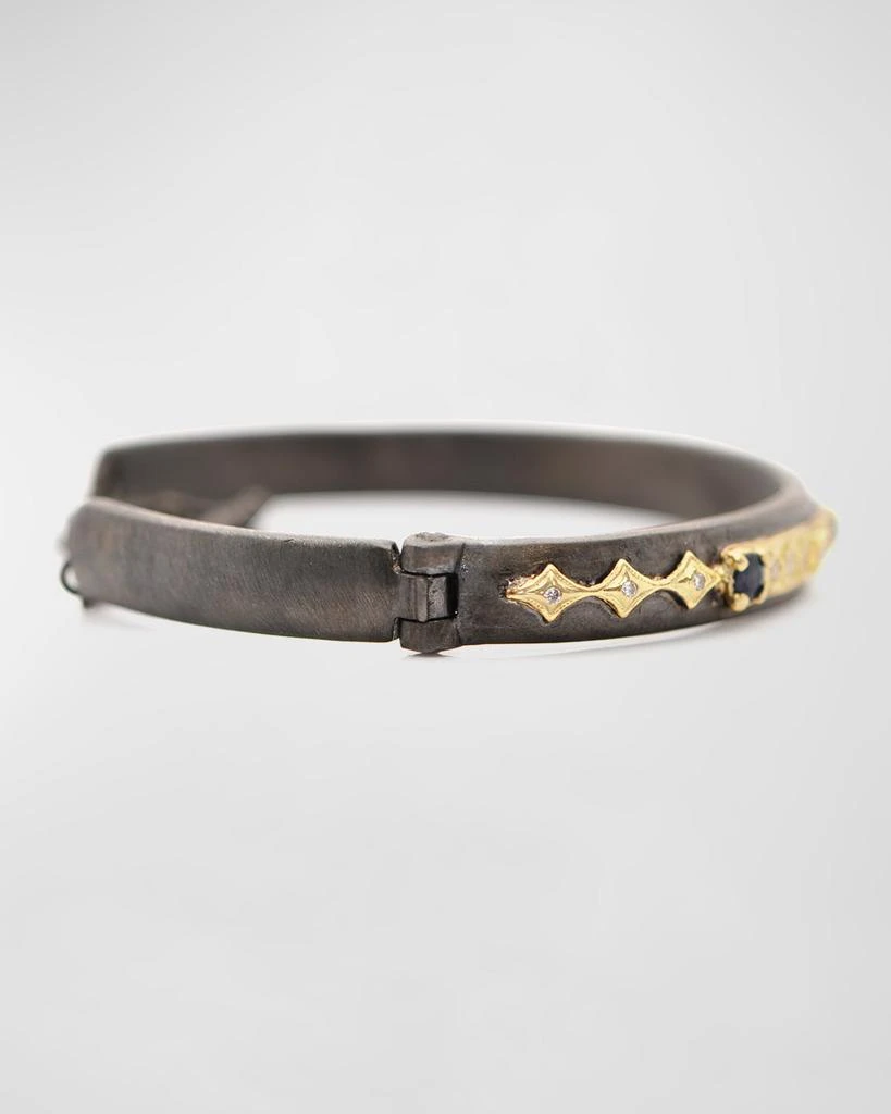 商品Armenta|18K Gold Old World Sapphire Diamond Cuff Bracelet,价格¥20038,第3张图片详细描述