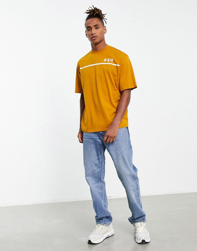 Armani Exchange logo relaxed fit t-shirt in orange商品第4张图片规格展示
