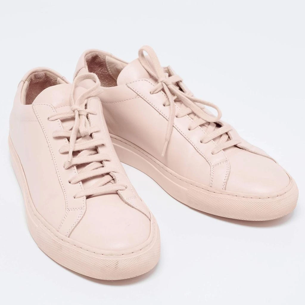 商品[二手商品] Common Projects|Common Projects Pink Leather Lace Up Sneakers Size 41,价格¥809,第4张图片详细描述