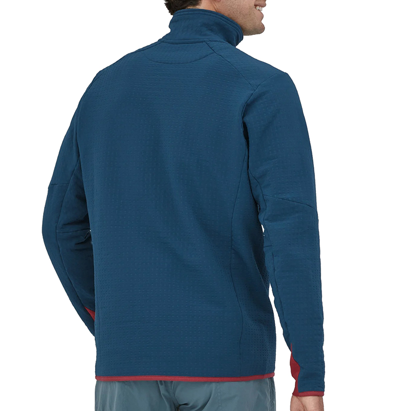 Patagonia/巴塔哥尼亚 男士蓝色系/红色涤纶混纺饰有徽标口袋立领夹克商品第2张图片规格展示