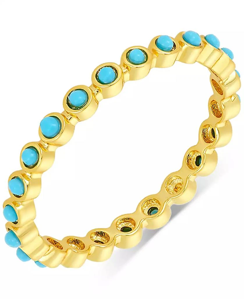 商品ADORNIA|Gold-Tone Bezeled Beaded Eternity Band Ring,价格¥128,第1张图片