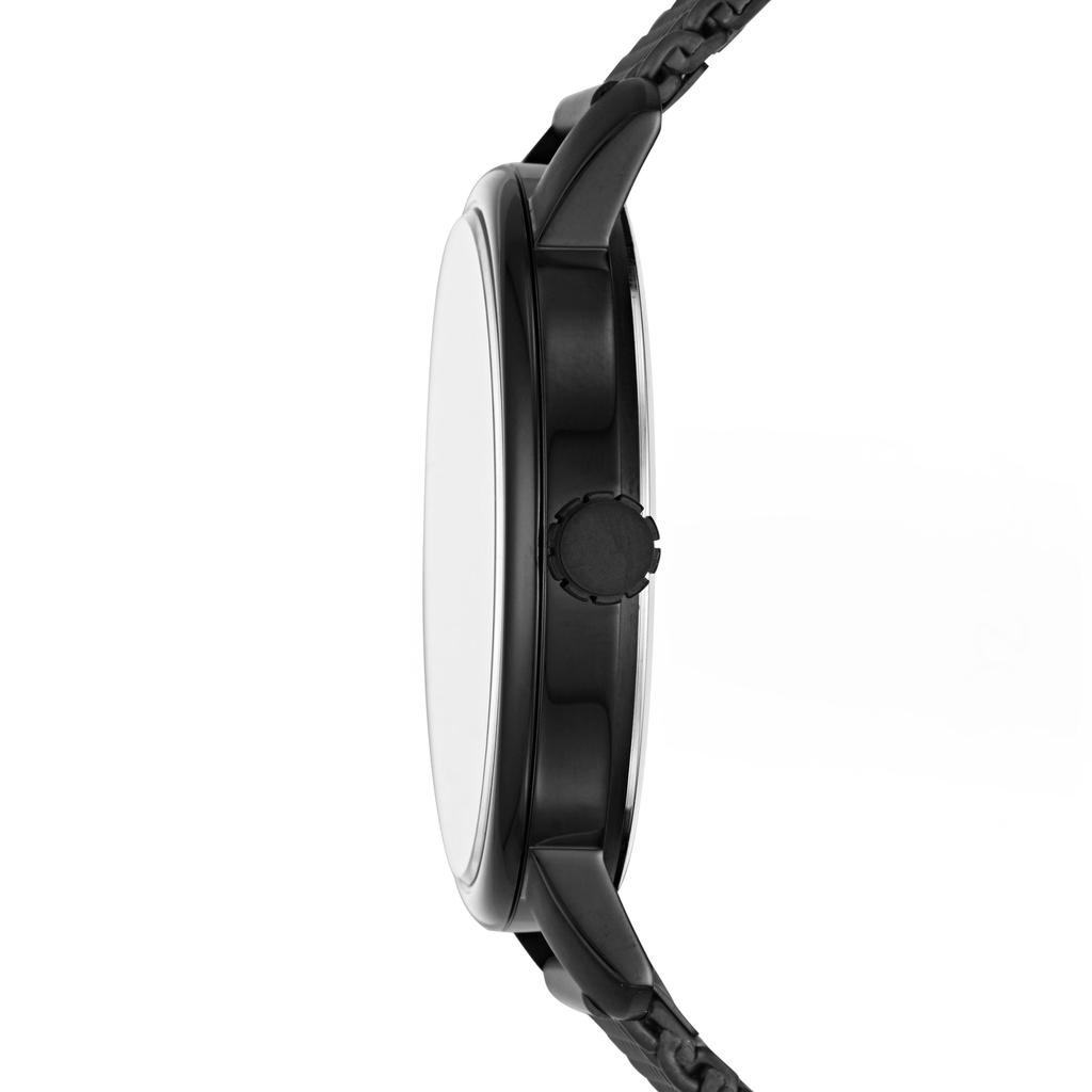 Fossil Men's Rhett Three-Hand, Black-Tone Stainless Steel Watch商品第2张图片规格展示