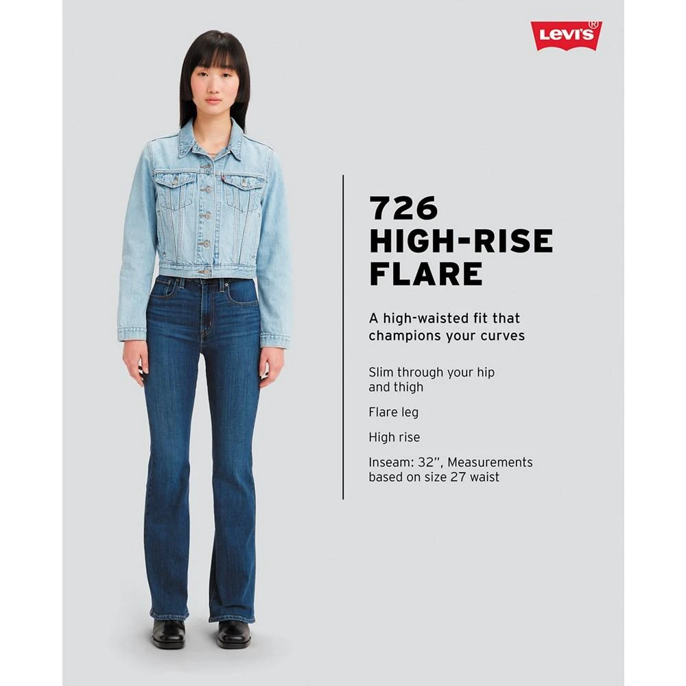 商品Levi's|Women's 726 High Rise Slim Fit Flare Jeans,价格¥307,第5张图片详细描述