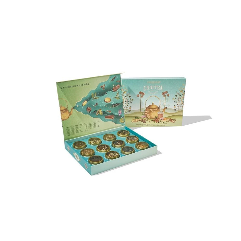 商品Vahdam Teas|Indian Chai Assorted Loose Leaf Tea Gift Set, 12 Piece,价格¥299,第1张图片