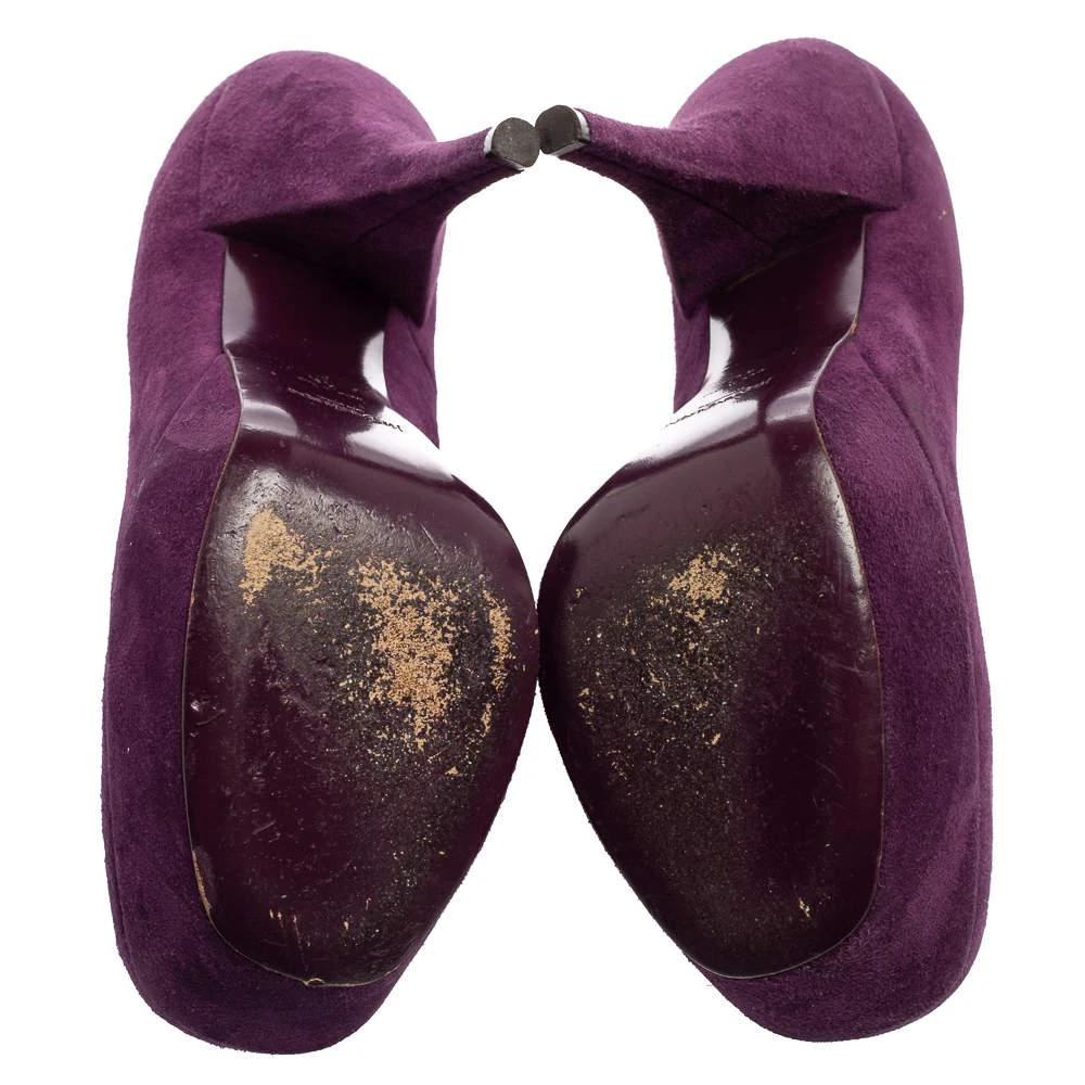 Yves Saint Laurent Purple Suede Platform Pumps Size 40 商品