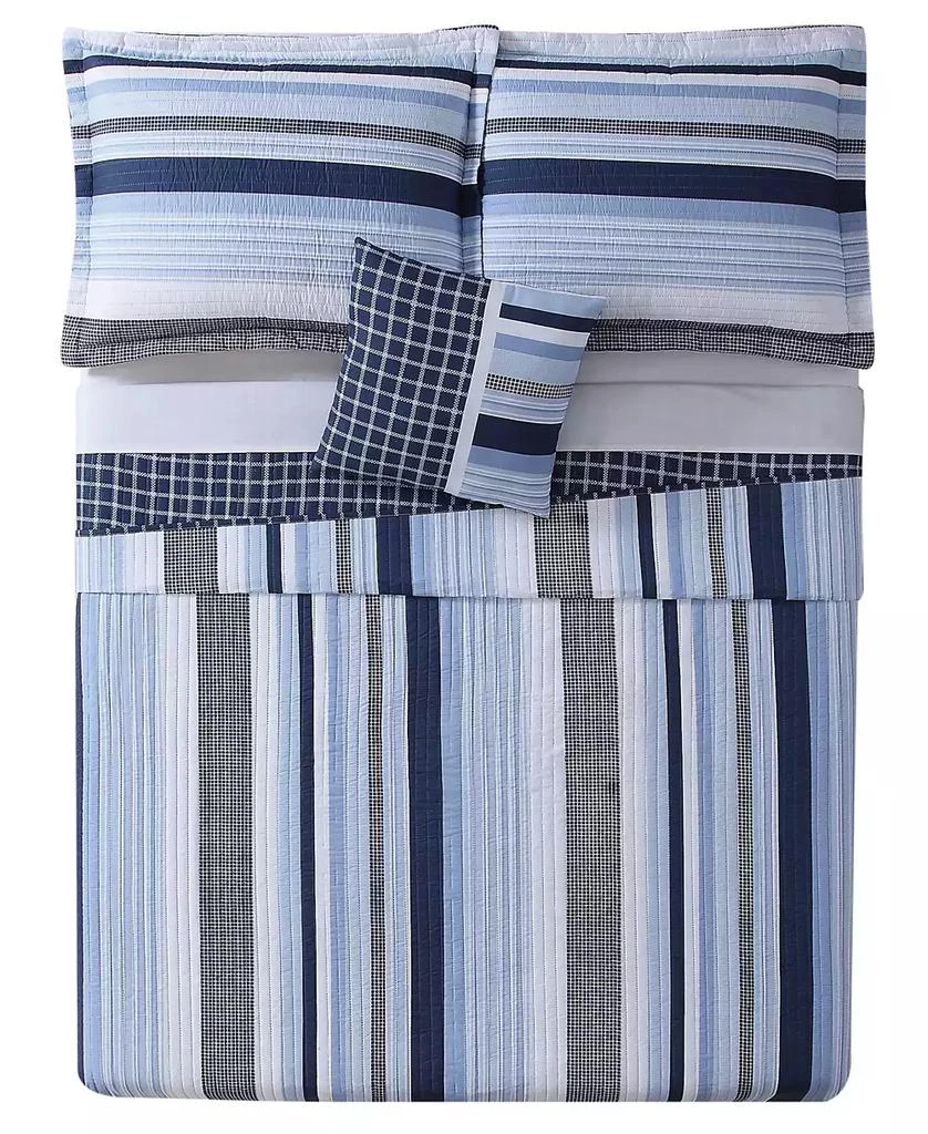 商品Macy's|Kids Mason Stripe Reversible 3-Pc. Quilt Set,价格¥671,第2张图片详细描述