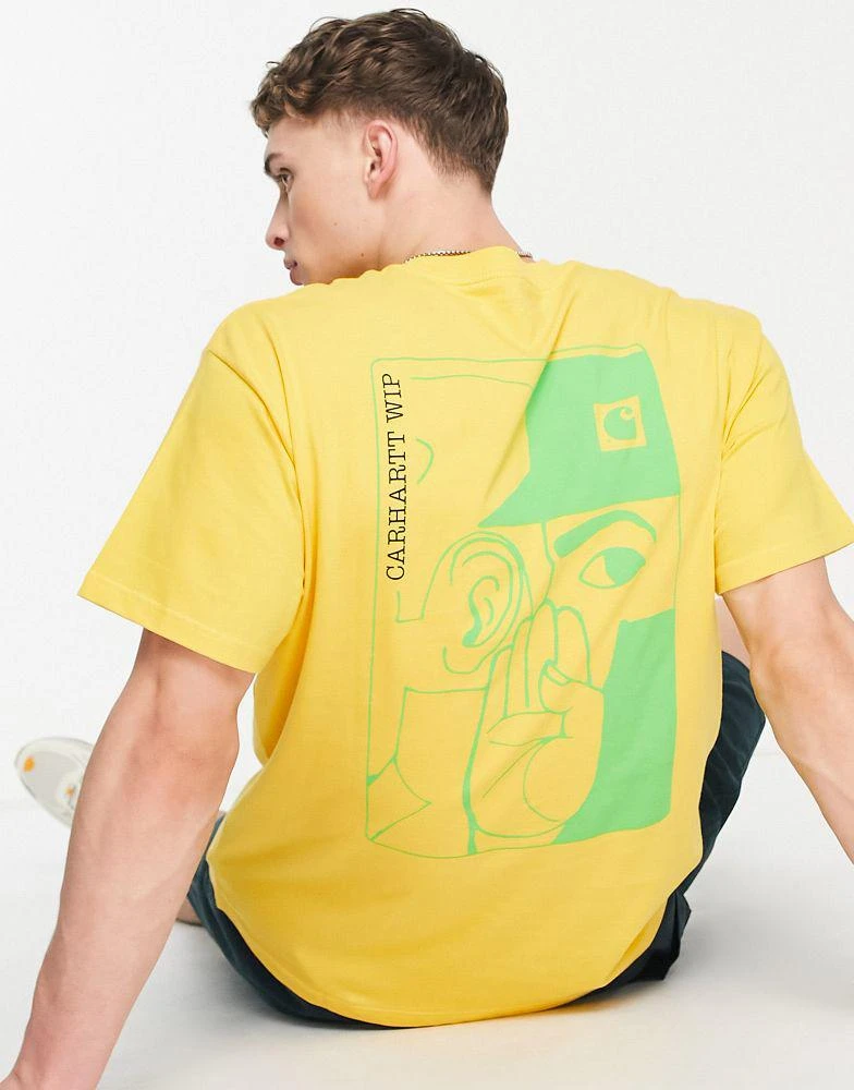 商品Carhartt|Carhartt WIP whisper backprint t-shirt in yellow,价格¥361,第1张图片