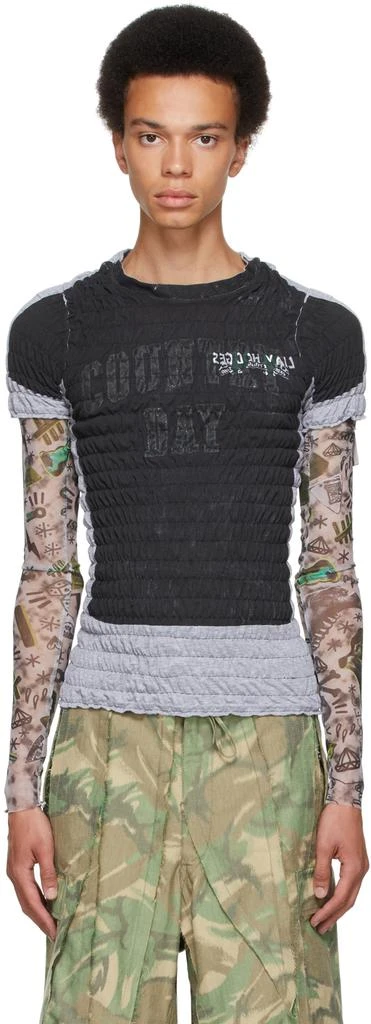 商品Liam Hodges|Grey & Black Valine T-Shirt,价格¥421,第1张图片