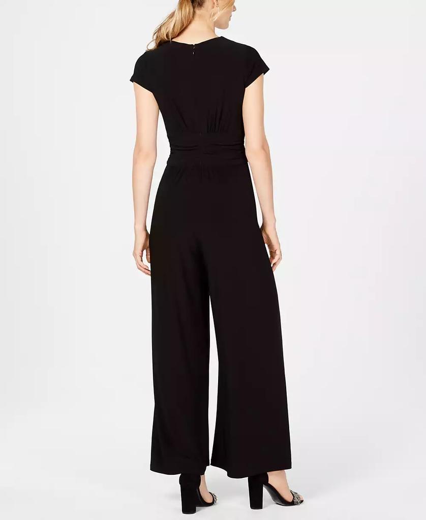 Vince Camuto Twist-Front Plunge Jumpsuit - Jumpsuits