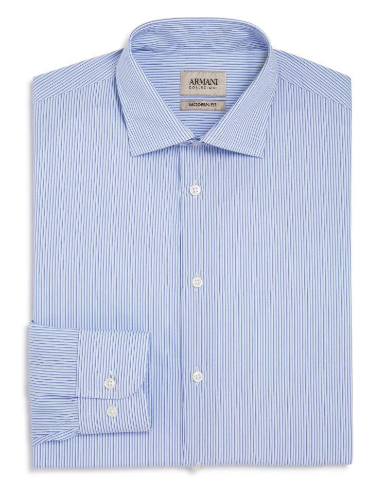 商品Armani|Stripe Classic Fit Dress Shirt,价格¥1324,第1张图片