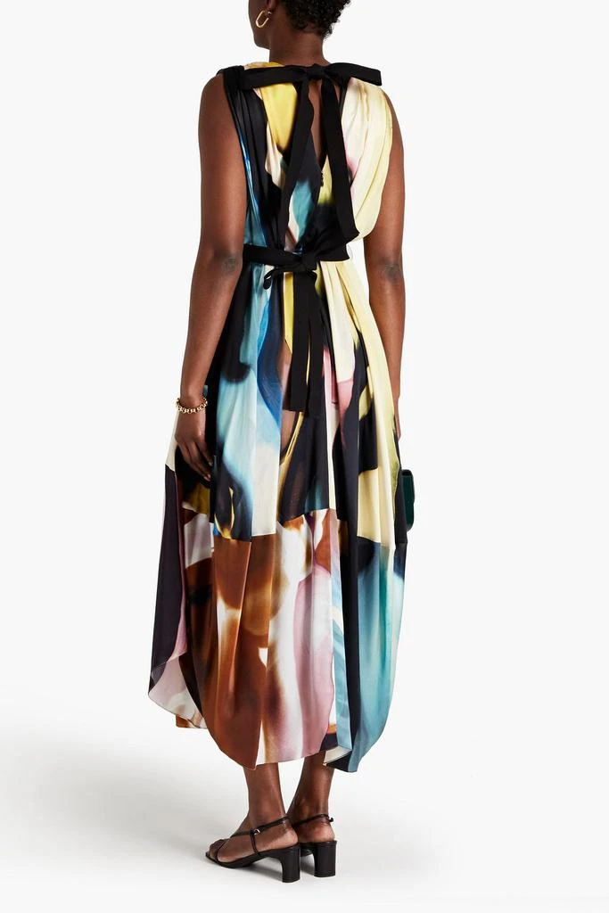 商品ROKSANDA|Gathered printed silk-satin midi dress,价格¥5933,第3张图片详细描述