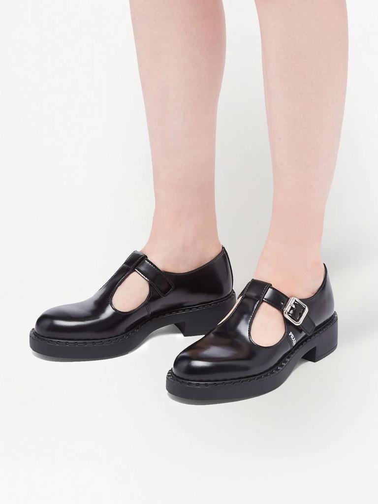 PRADA logo-print mary-jane loafers商品第2张图片规格展示